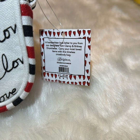 NWT Brighton red white and blue love letter crossbody - Picture 9 of 9
